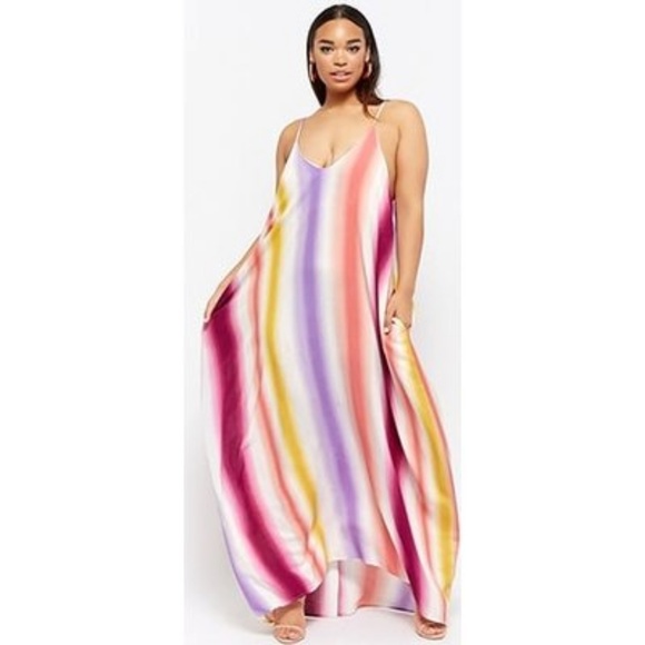 Forever 21 Dresses & Skirts - Forever 21 Plus Size Ombré Striped Maxi Dress